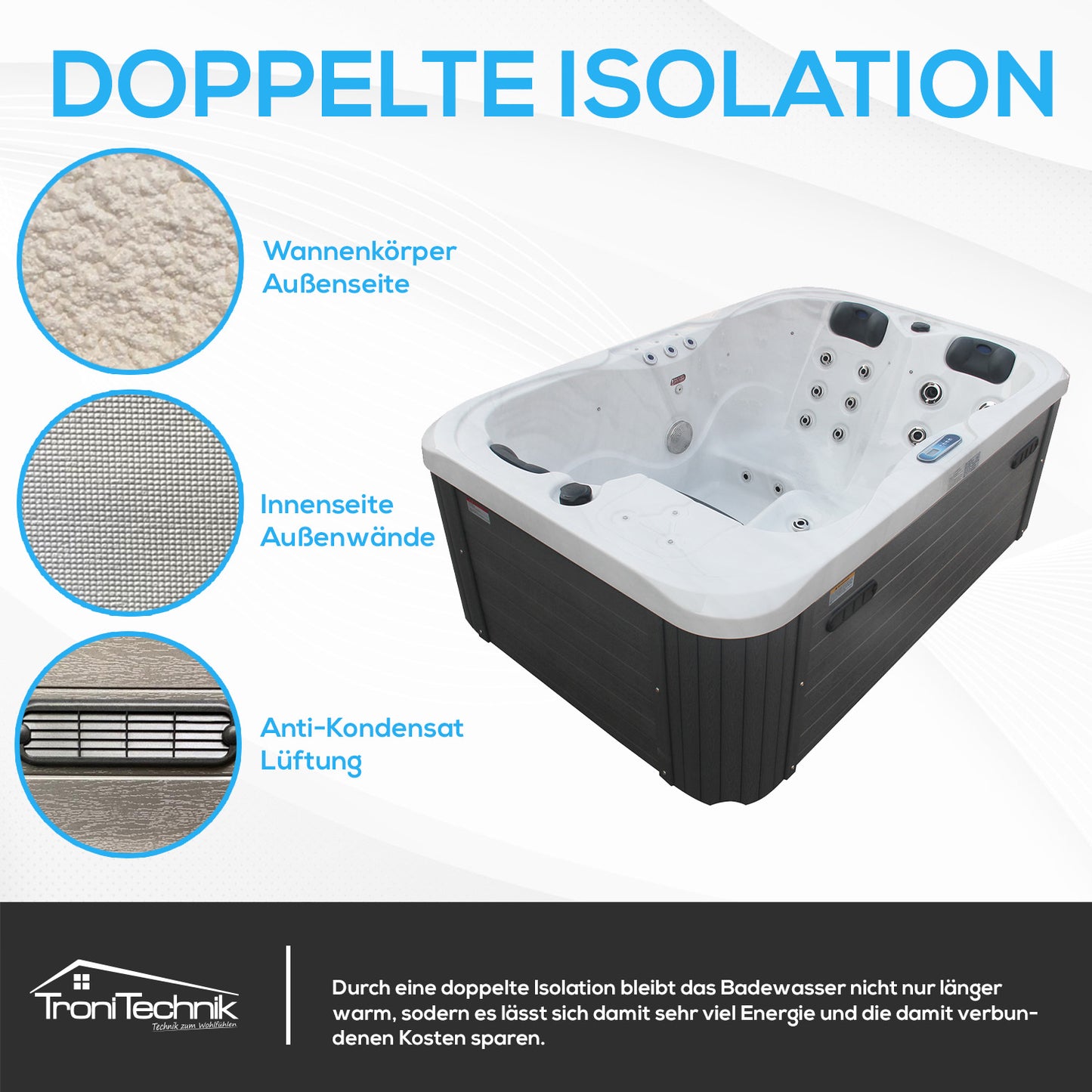 Tronitechnik Outdoor Whirlpool Spa TINO PRO Weiß