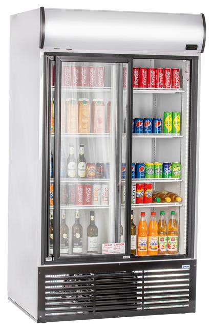 KBS Gastrotechnik Glastürkühlschrank KBS 1250 GDU mit Schiebetüren