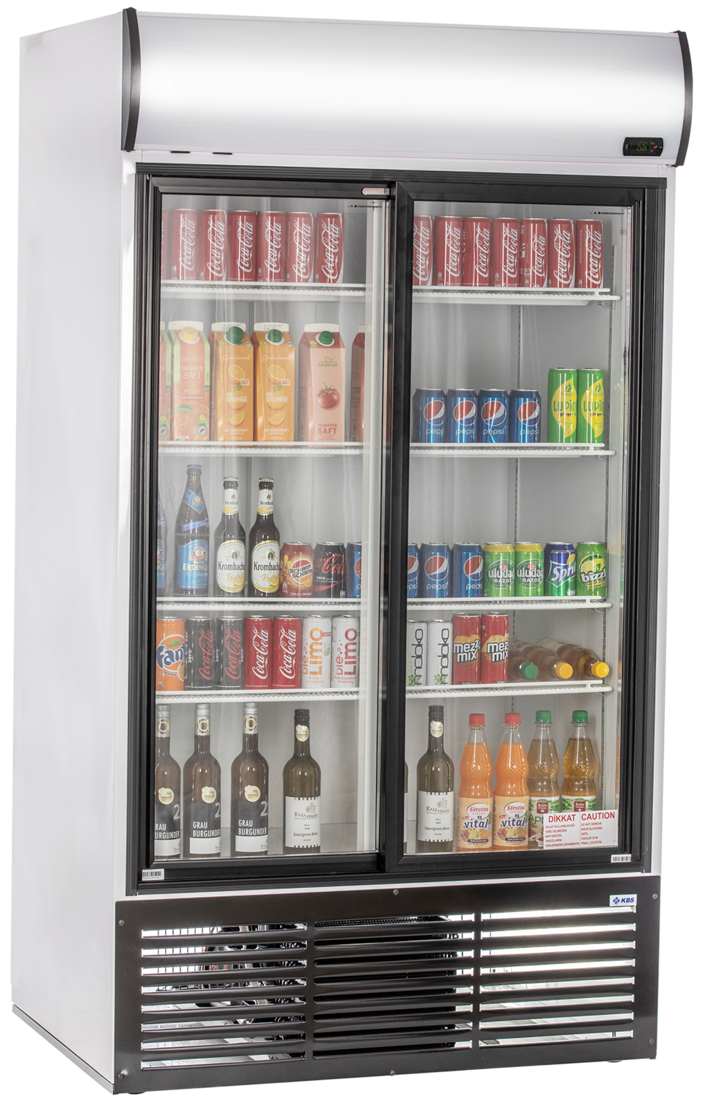 KBS Gastrotechnik Glastürkühlschrank KBS 1250 GDU mit Schiebetüren