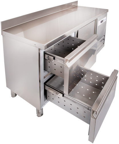 KBS Gastrotechnik Kühltisch Ready KT2602 mit Arbeitsplatte 1 Tür, 2 halbe Schubladen