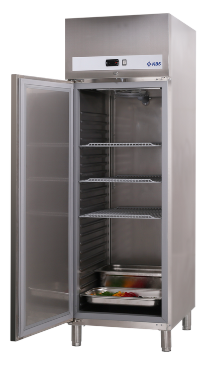 KBS Gastrotechnik Edelstahl-Gewerbe-Kühlschrank Ready KU 707 Türanschlag links