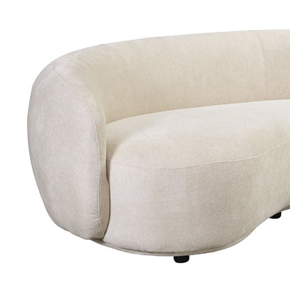 Home Deluxe Sofa CASARA Webstoff Beige - 258 x 128 x 72 cm