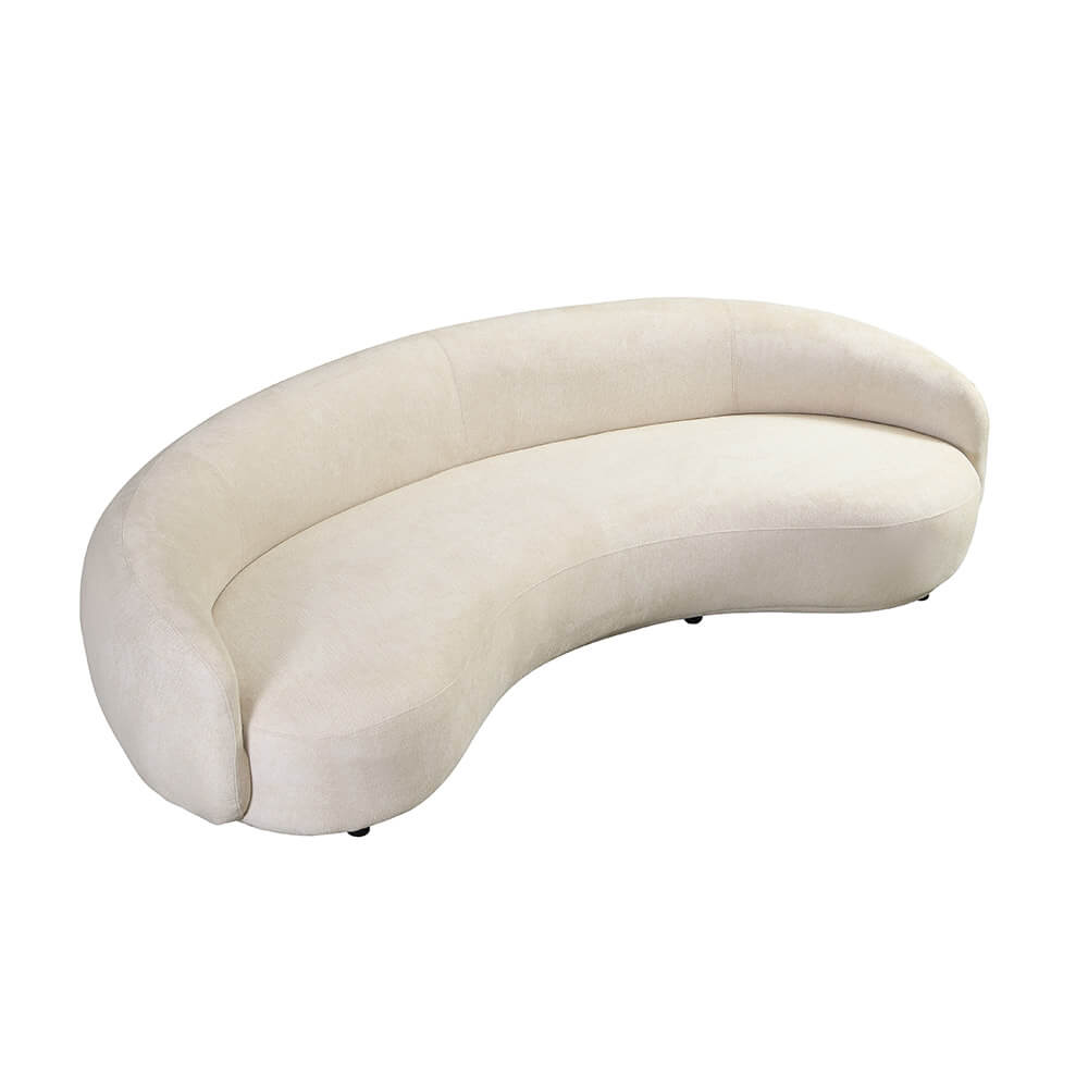 Home Deluxe Sofa CASARA Webstoff Beige - 258 x 128 x 72 cm