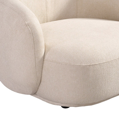 Home Deluxe Sessel CASARA Webstoff Beige - 99 x 104 x 72 cm