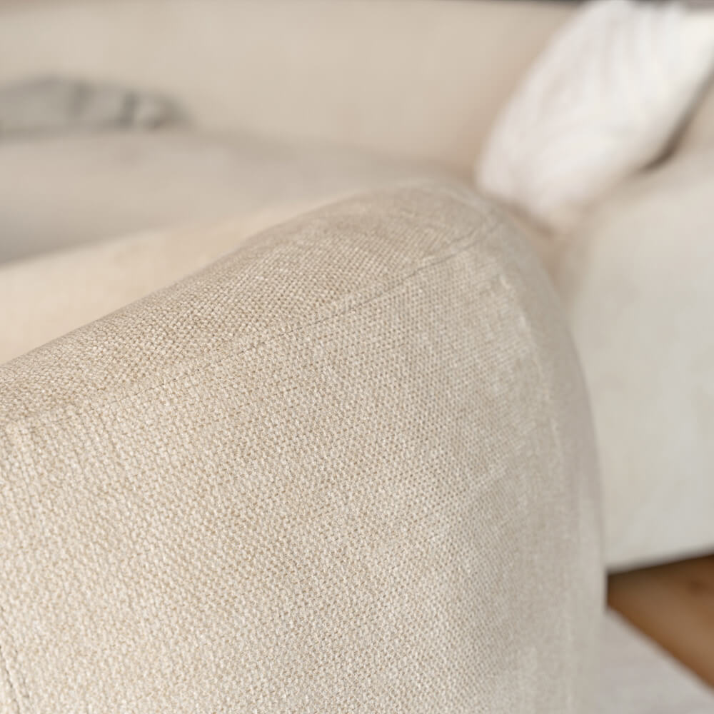 Home Deluxe Sessel CASARA Webstoff Beige - 99 x 104 x 72 cm