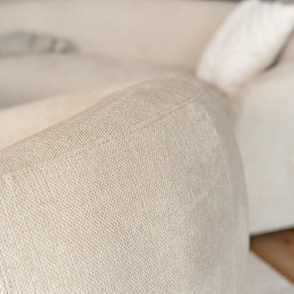 Home Deluxe Sessel CASARA Webstoff Beige - 99 x 104 x 72 cm