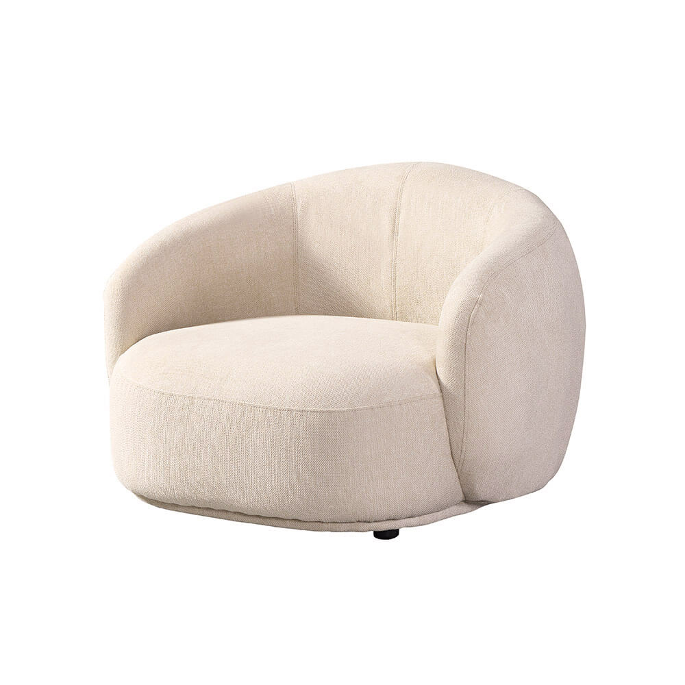 Home Deluxe Sessel CASARA Webstoff Beige - 99 x 104 x 72 cm