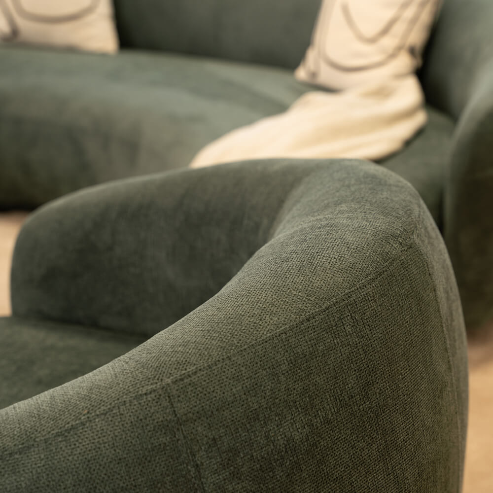 Home Deluxe Sessel CASARA Webstoff Dunkelgrün - 99 x 104 x 72 cm