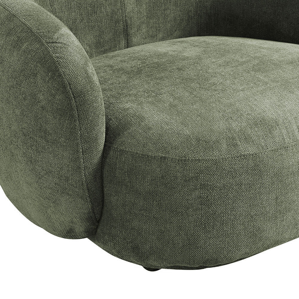 Home Deluxe Sessel CASARA Webstoff Dunkelgrün - 99 x 104 x 72 cm