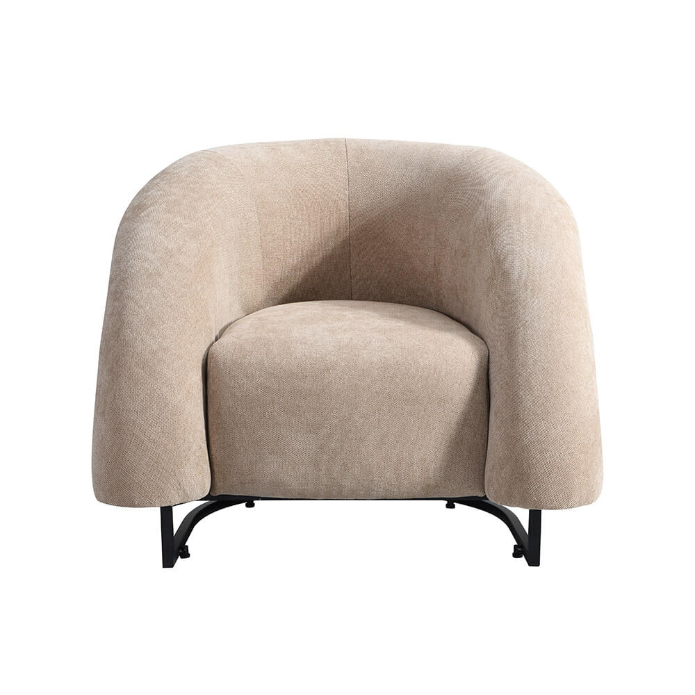 Home Deluxe Sessel MACA - Samtgewebe Beige