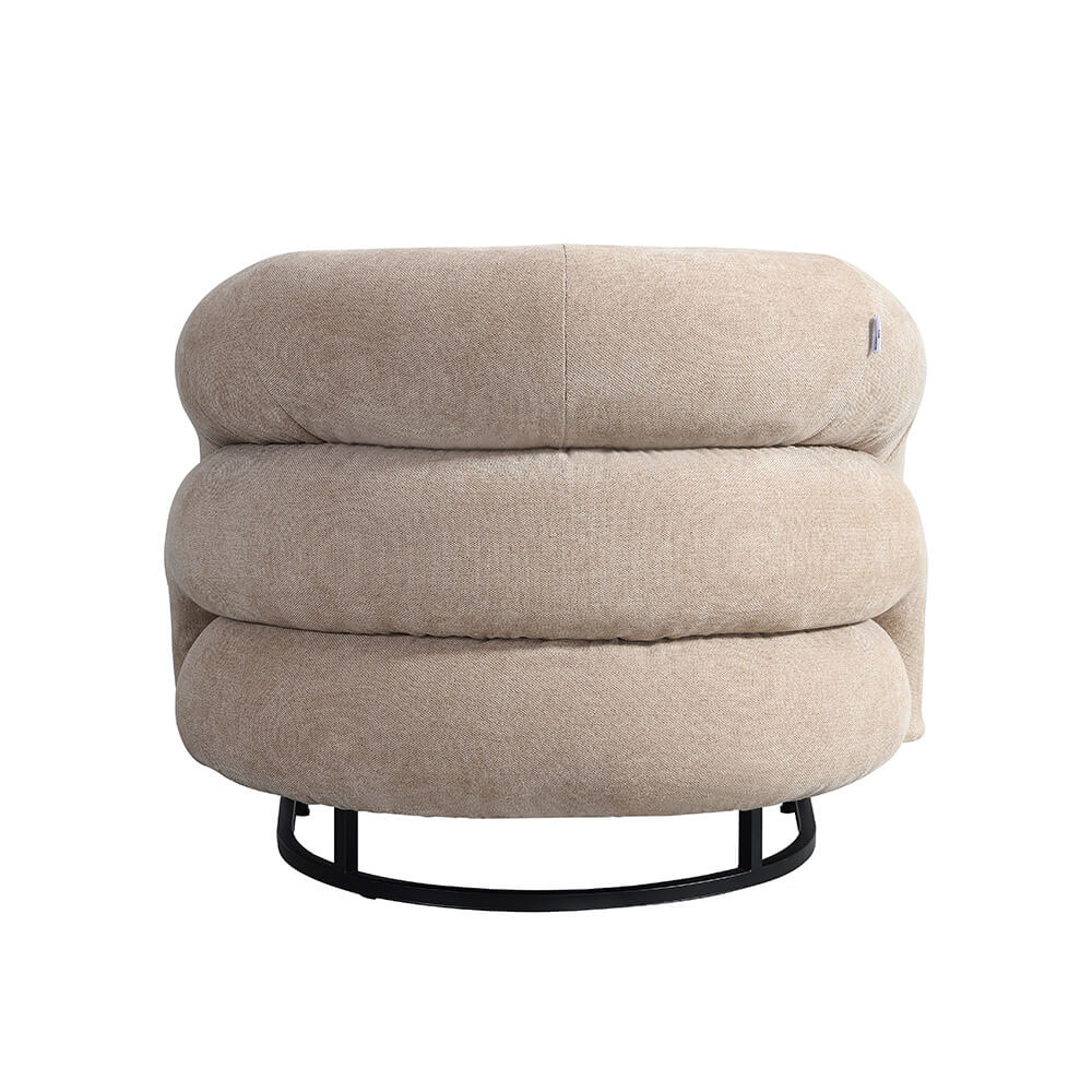 Home Deluxe Sessel MACA - Samtgewebe Beige