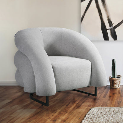 Home Deluxe Sessel MACA - Samtgewebe Grau