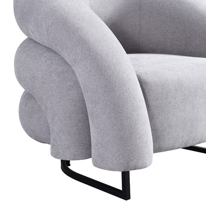 Home Deluxe Sessel MACA - Samtgewebe Grau
