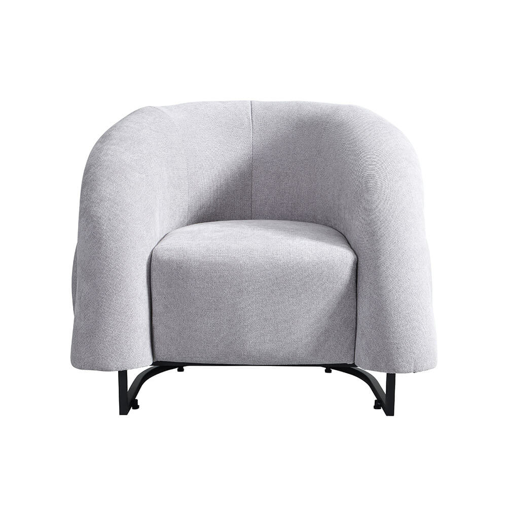Home Deluxe Sessel MACA - Samtgewebe Grau