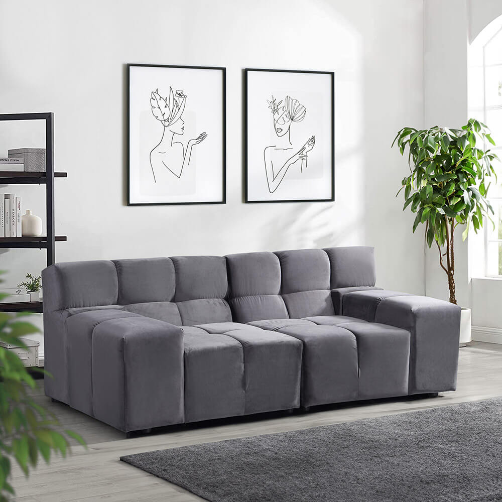 Home Deluxe Modulares Sofa ORLENA - Anthrazit 204 x 98 cm