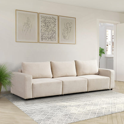 Home Deluxe Modulares Schlafsofa VINA Beige - 295 x 92 cm