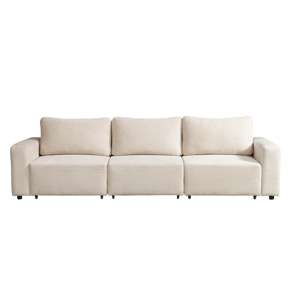 Home Deluxe Modulares Schlafsofa VINA Beige - 295 x 92 cm