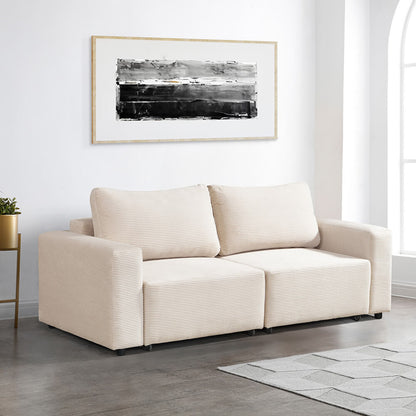 Home Deluxe Modulares Schlafsofa VINA Beige - 210 x 92 cm