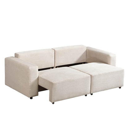 Home Deluxe Modulares Schlafsofa VINA Beige - 210 x 92 cm