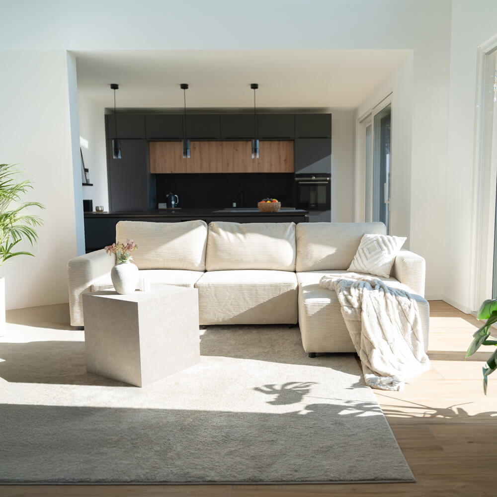 Home Deluxe Modulares Schlafsofa VINA Beige - 295 x 168 cm