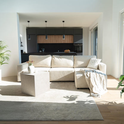 Home Deluxe Modulares Schlafsofa VINA Beige - 295 x 168 cm