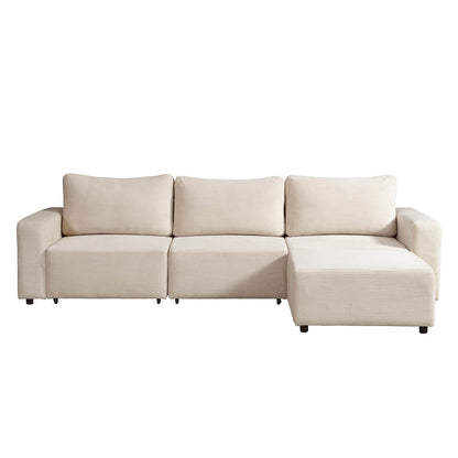 Home Deluxe Modulares Schlafsofa VINA Beige - 295 x 168 cm