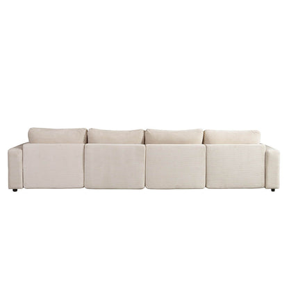 Home Deluxe Modulares Schlafsofa VINA Beige - 380 x 168 cm
