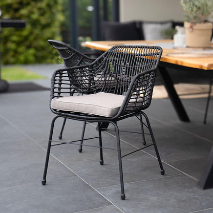 Home Deluxe Gartenstuhl inkl. Sitzkissen TARA - 10er Set