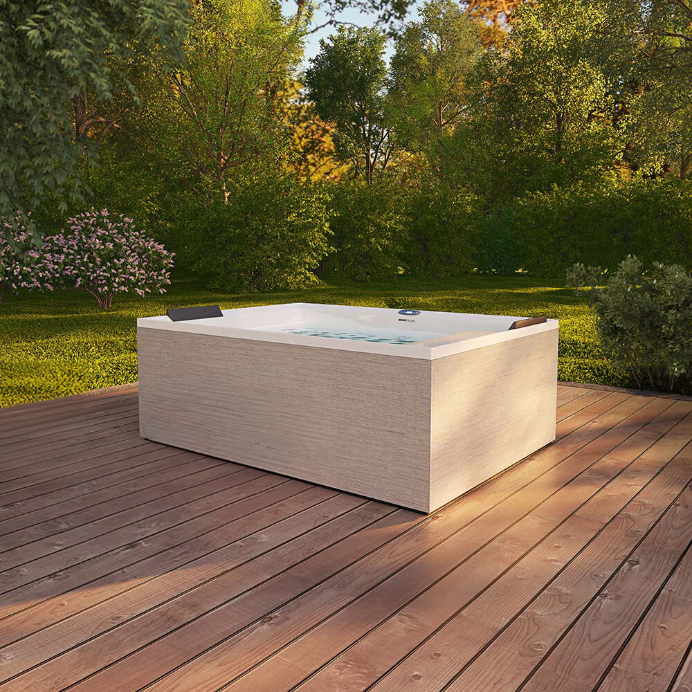 Home Deluxe Outdoor Whirlpool NIMBUS DELUXE PURE 190 x 140 cm für 2 Personen