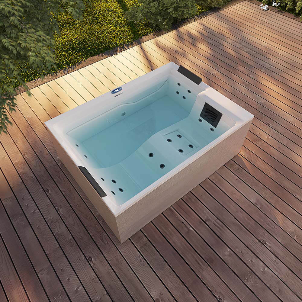 Home Deluxe Outdoor Whirlpool NIMBUS DELUXE PURE 190 x 140 cm für 2 Personen