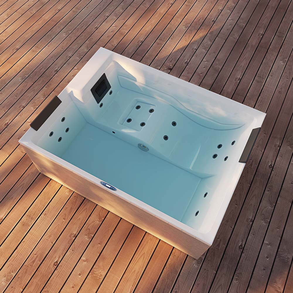 Home Deluxe Outdoor Whirlpool NIMBUS DELUXE PURE 190 x 140 cm für 2 Personen