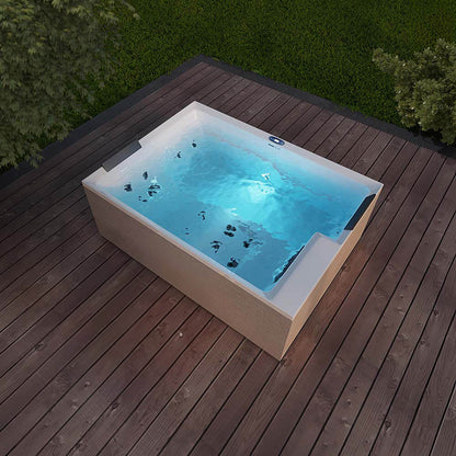 Home Deluxe Outdoor Whirlpool NIMBUS DELUXE PURE 190 x 140 cm für 2 Personen