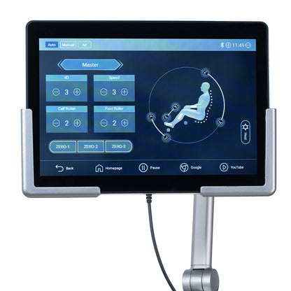 Home Deluxe Massagesessel ALVINA mit Premium Webstoffpolsterung - Grau