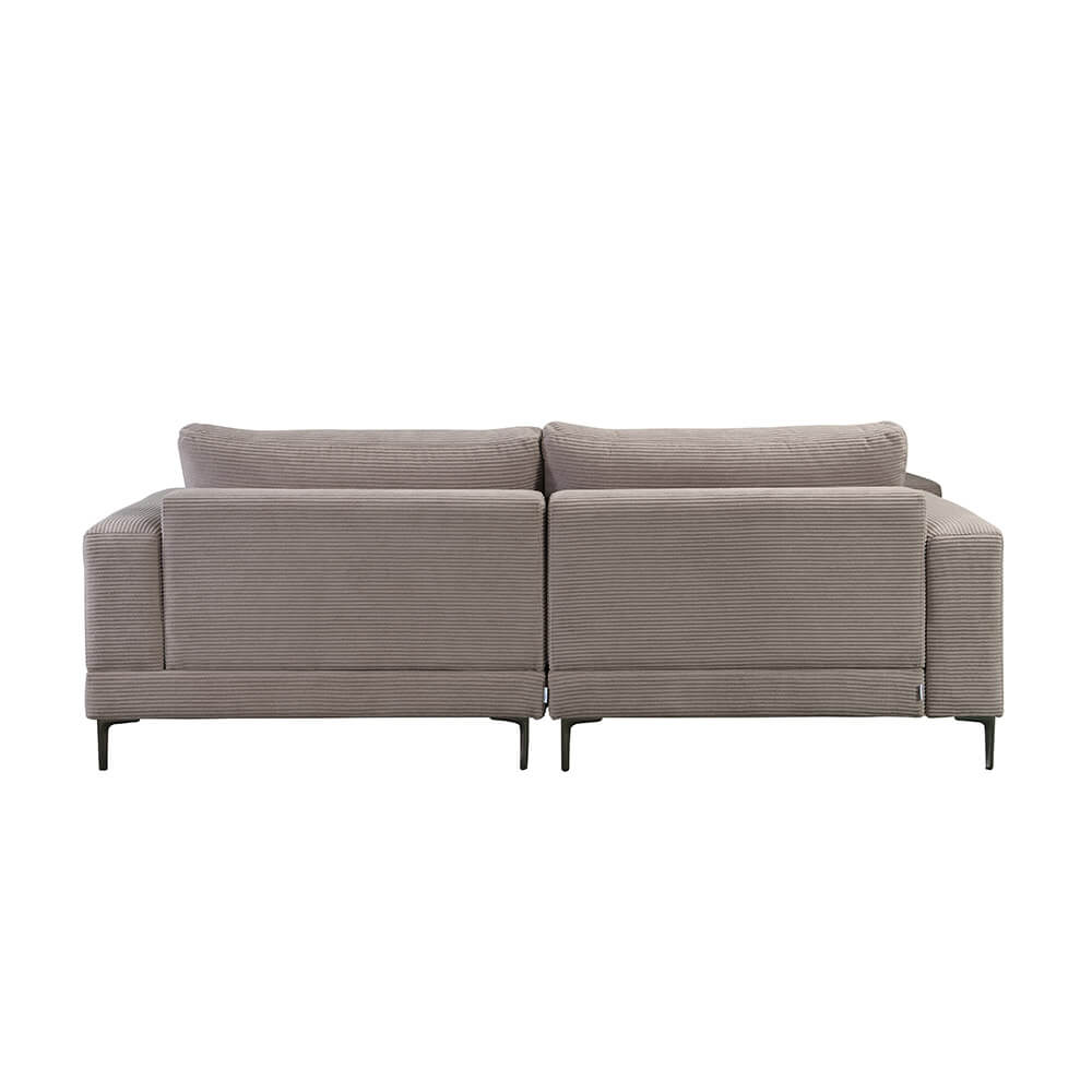 Home Deluxe Sofa BELLANO - 238 x 188 cm Cord Beige