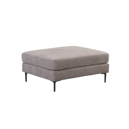 Home Deluxe Sofa mit Hocker BELLANO - 340 x 188 cm Cord Beige