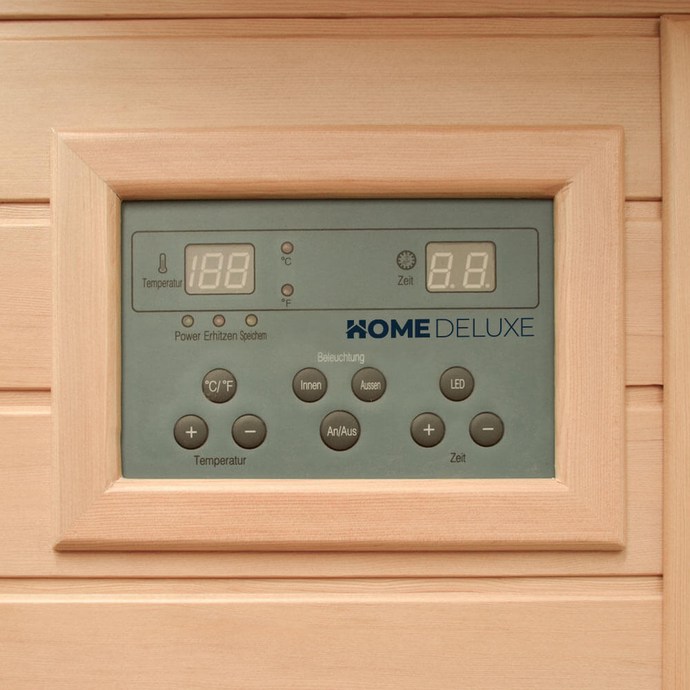 Home Deluxe Infrarotkabine mit Vollspektrumstrahler REDSUN M - 120 x 105 cm für 2 Personen