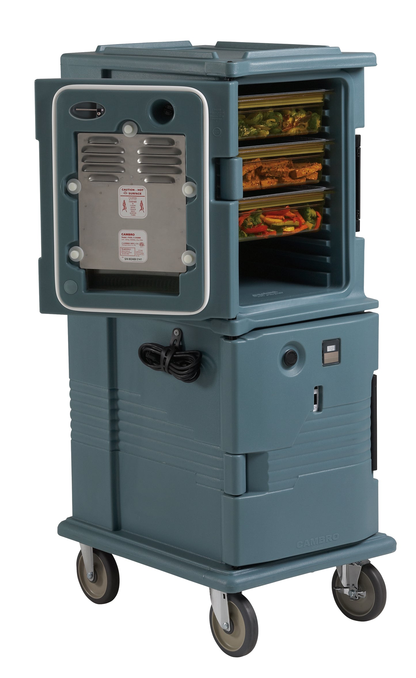Cambro ULTRA CAMCART® H-SERIE Thermobehälter, Isolierbehälter für 8x GN1/1-100mm Schalen mit Heizung, 1 Stück im Karton - UPCH8002110