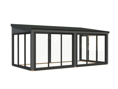 Palmako Lumi 16,2 m2 Slide - Grau tauchgrundiert