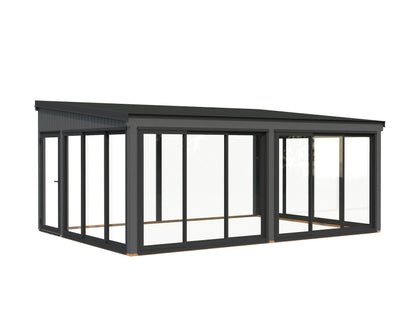 Palmako Lumi 23,3 m2 Slide - Lackiert weiß RAL9016