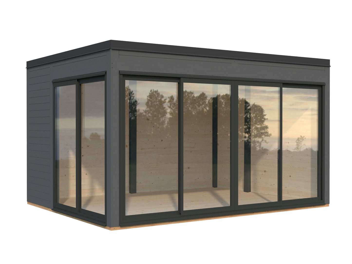 Palmako Serena 12,6 m2 Set 1 Slide - Lackiert hellgrau RAL7042