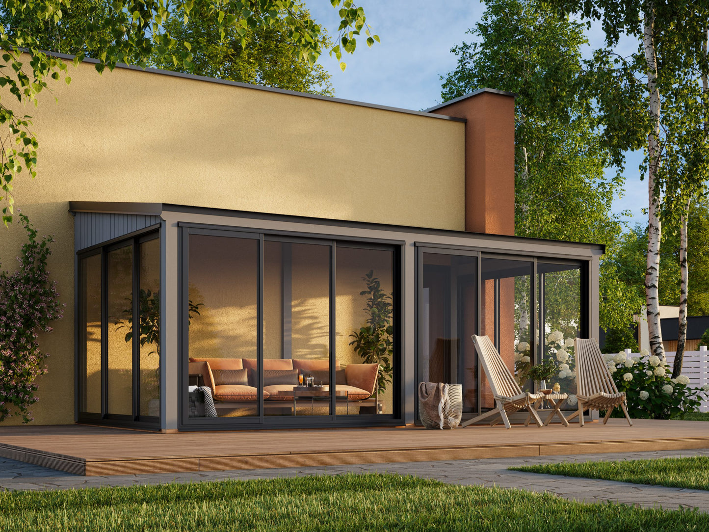 Palmako Lumi 16,2 m2 Slide Plus - Transparent tauchgrundiert
