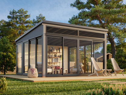 Palmako Saga 16,6 m2 Slide Plus - Naturbelassen