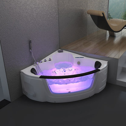 Home Deluxe Whirlpool Badewanne mit Lichttherapie LAGUNA L MINI - 135 x 135 cm