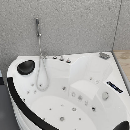 Home Deluxe Whirlpool Badewanne mit Lichttherapie LAGUNA L MINI - 135 x 135 cm
