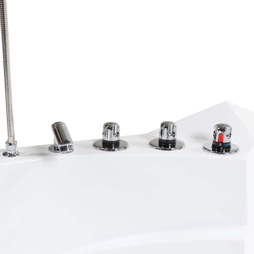 Home Deluxe Whirlpool Badewanne mit Lichttherapie LAGUNA L MINI - 135 x 135 cm