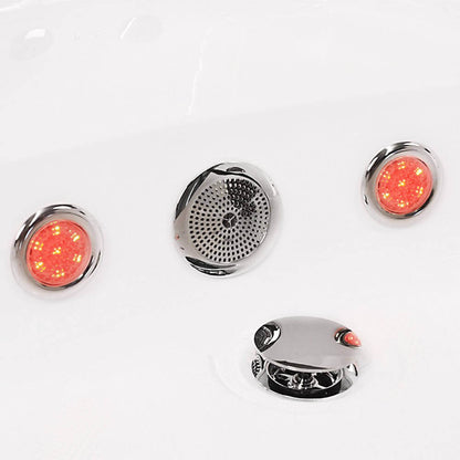 Home Deluxe Whirlpool Badewanne mit Lichttherapie LAGUNA L MINI - 135 x 135 cm