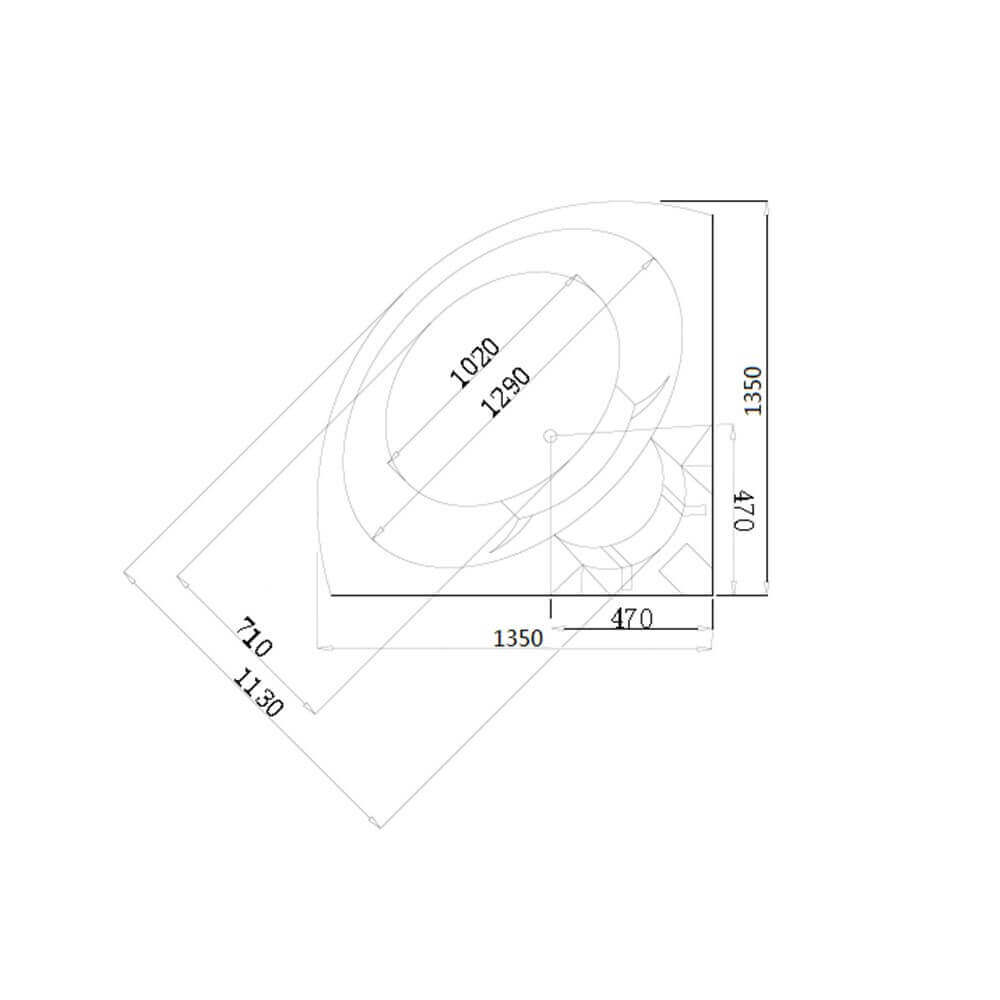 Home Deluxe Whirlpool Badewanne mit Lichttherapie LAGUNA L MINI - 135 x 135 cm