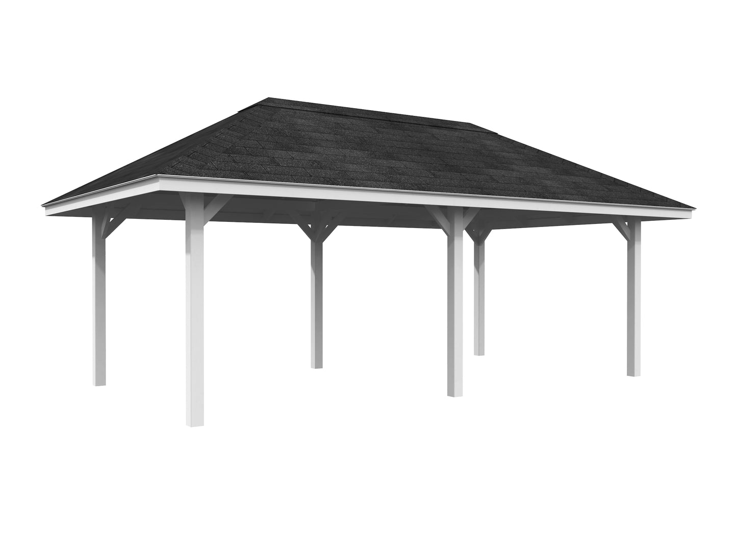 Palmako Bianca 16,6 m2 - Lackiert weiß RAL9016