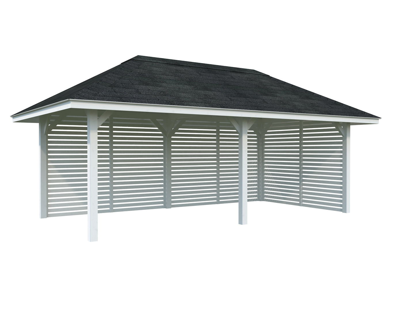 Palmako Bianca 16,6 m2 Set 109 - Lackiert weiß RAL9016