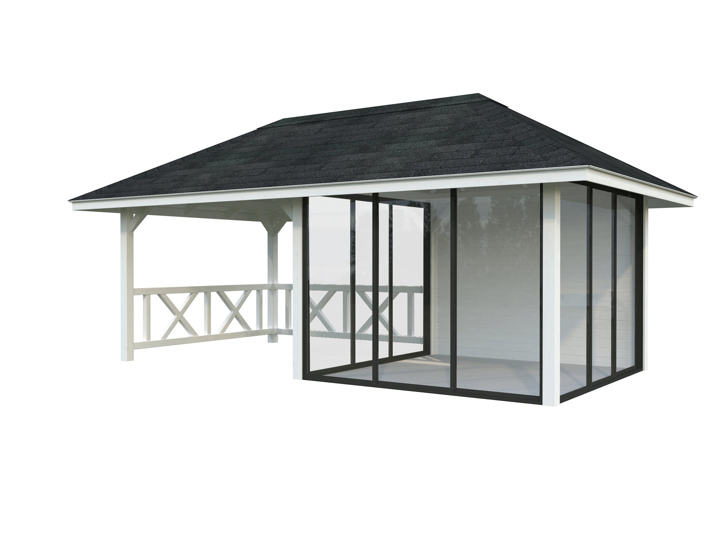 Palmako Bianca 16,6 m2 Set 204 Slide - Naturbelassen